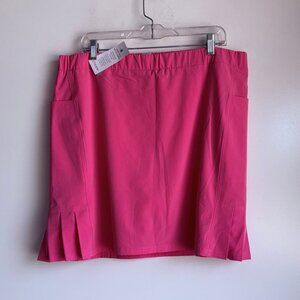 NWT CHICO'S Zenergy Side Pleat Skort Size 2.5 = US Size 14 Pink